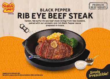 Pepper Lunch Black Pepper Rib Eye Beef Steak